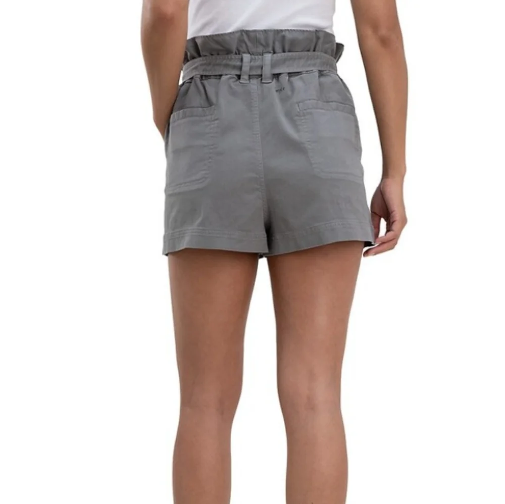 Splendid Ryland Olive Paper Bag High Waist Belted Shorts Size Small
